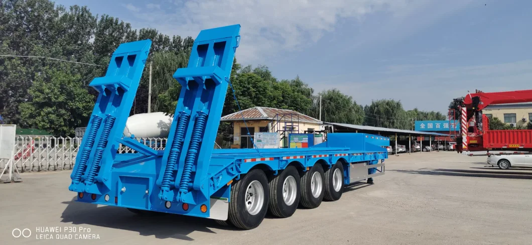 Special Lowbed Lowboy Semi Trailer for Large Dimension Cargo