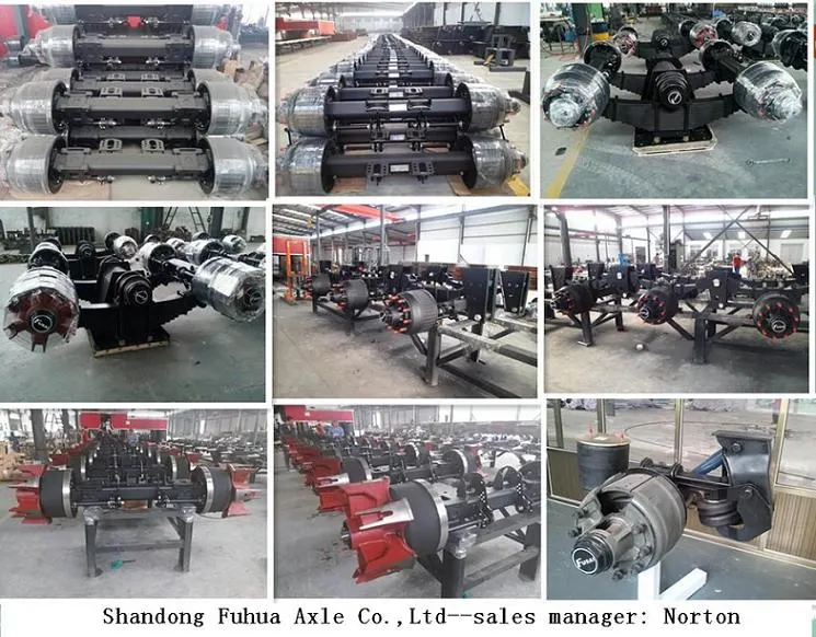 Factory Heavy Duty Semi Trailer 12t 14t 16t 18t German Type BPW Axle with 150mm Square Axle Beam