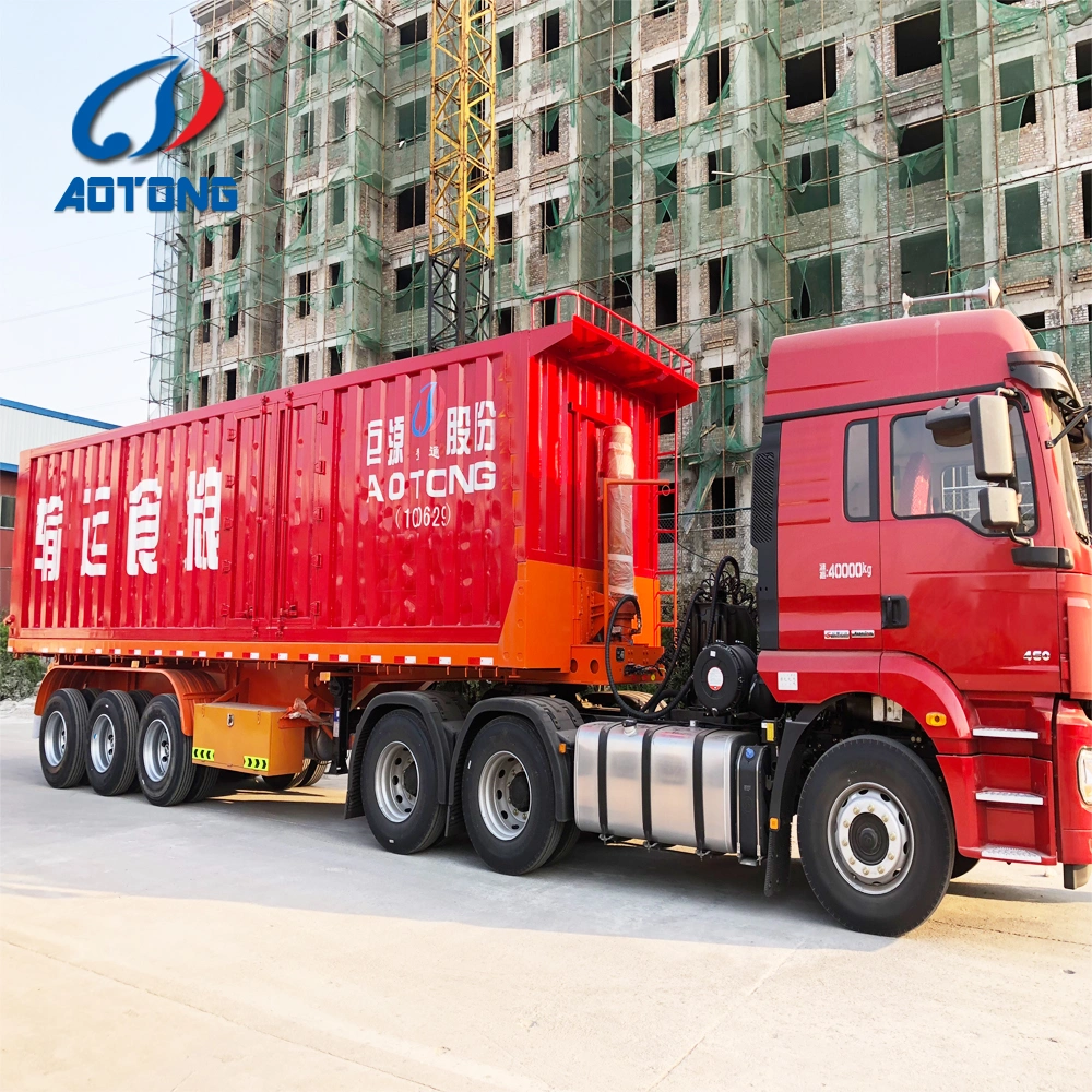 2 or 3 Axles Tipper Cargo Truck Trailer Sand Rock Coal Transport Tipping Trailer Tri Axles 50-80tons Side Dump Tipper Semi Trailer