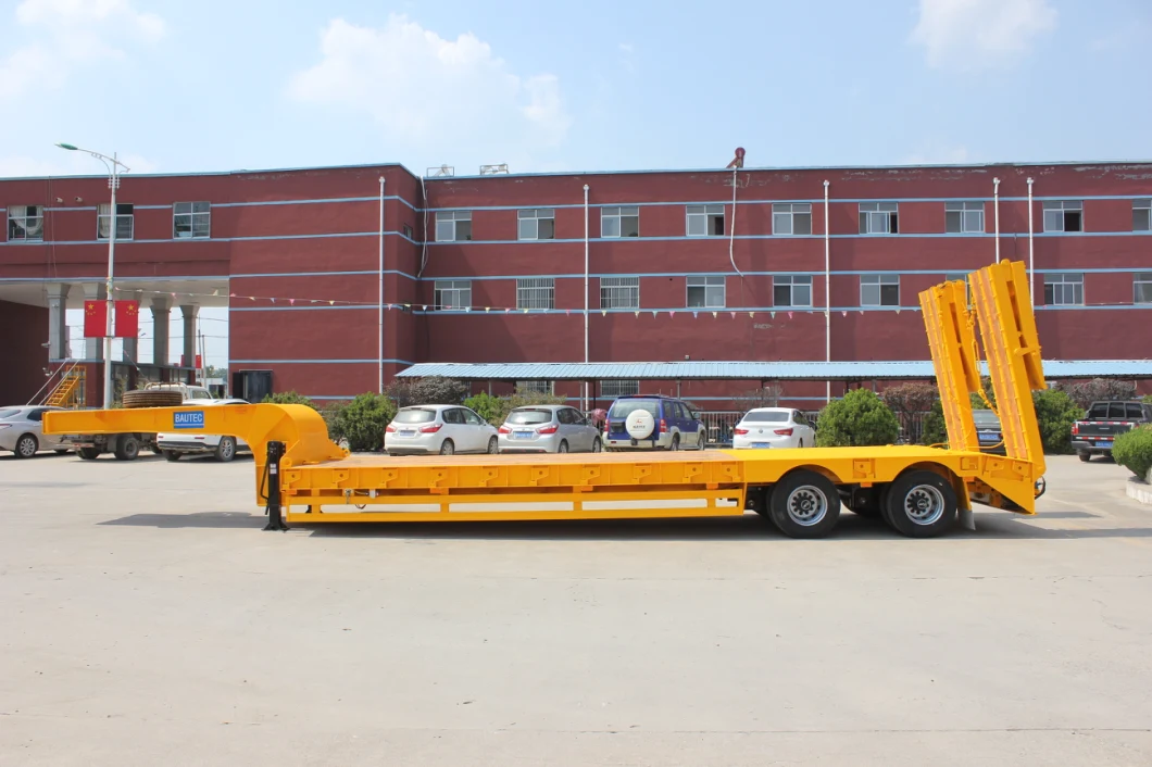 2/3/4 Axles 50/60/80/100 Tons Low Bed Lowbed Lowboy Loader Drop Deck Heavy Duty Dolly Semi Trailer