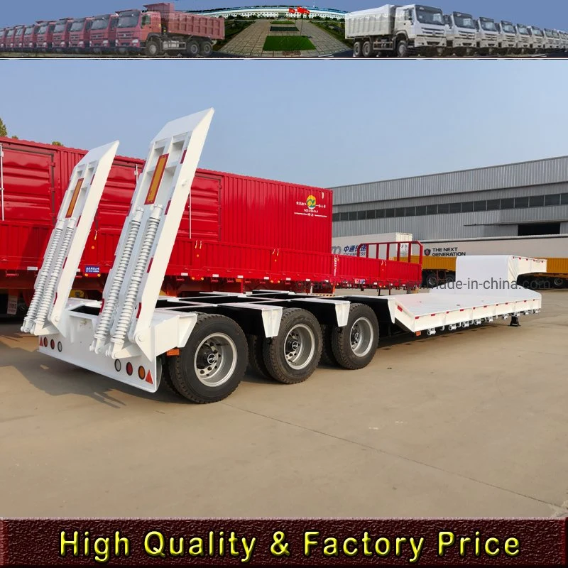 3/4 Axle Heavy Duty 40FT Flatbed/Plateform/Cargo/Container Chassis Truck Semi Trailer with Removable Side Wall